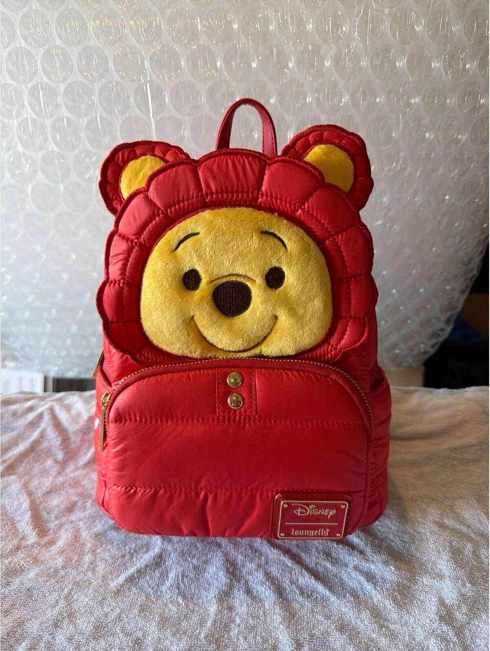 Loungefly Disney Winnie The Pooh Puffer Jacket Backpack NWT